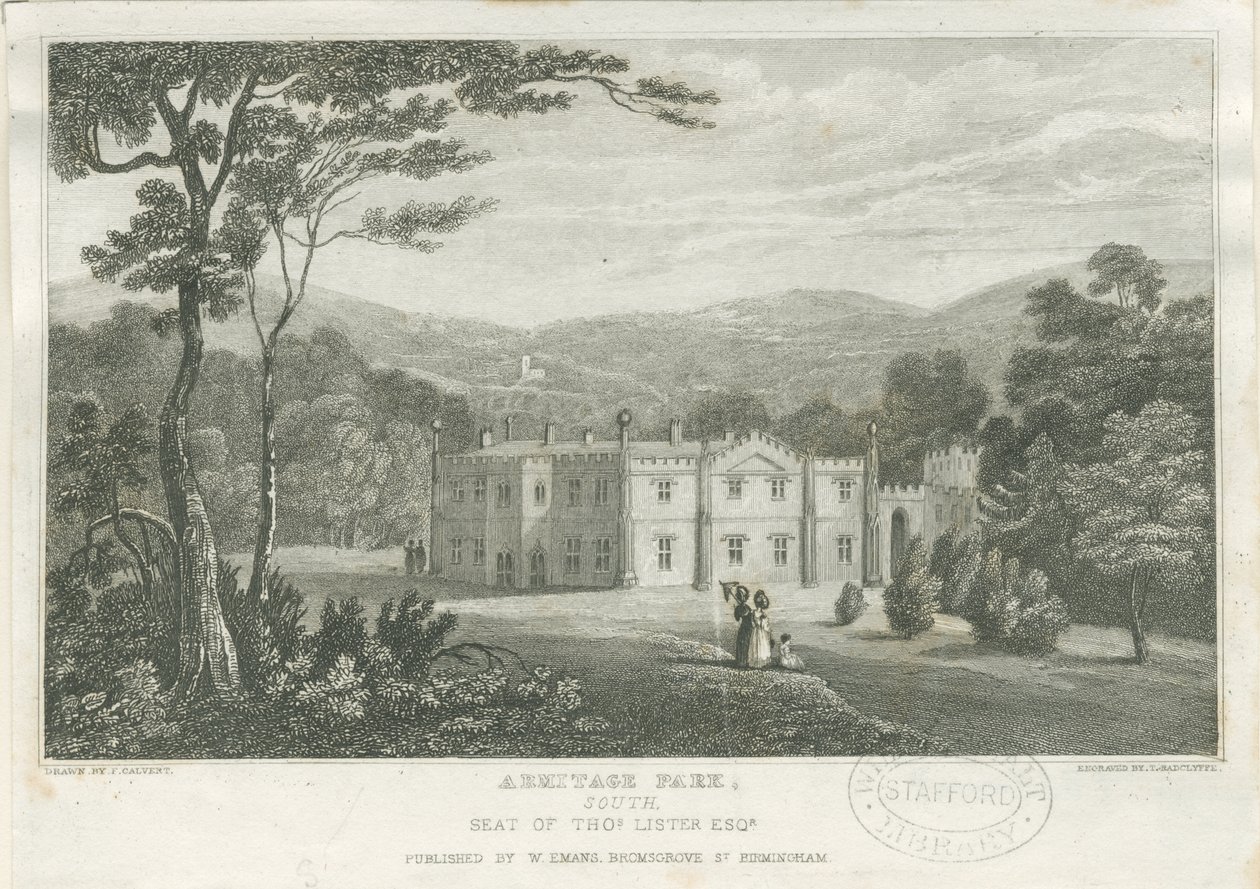 阿米蒂奇公园：版画，[c 1830] 作者 弗雷德里克·卡尔弗特（Frederick Calvert）