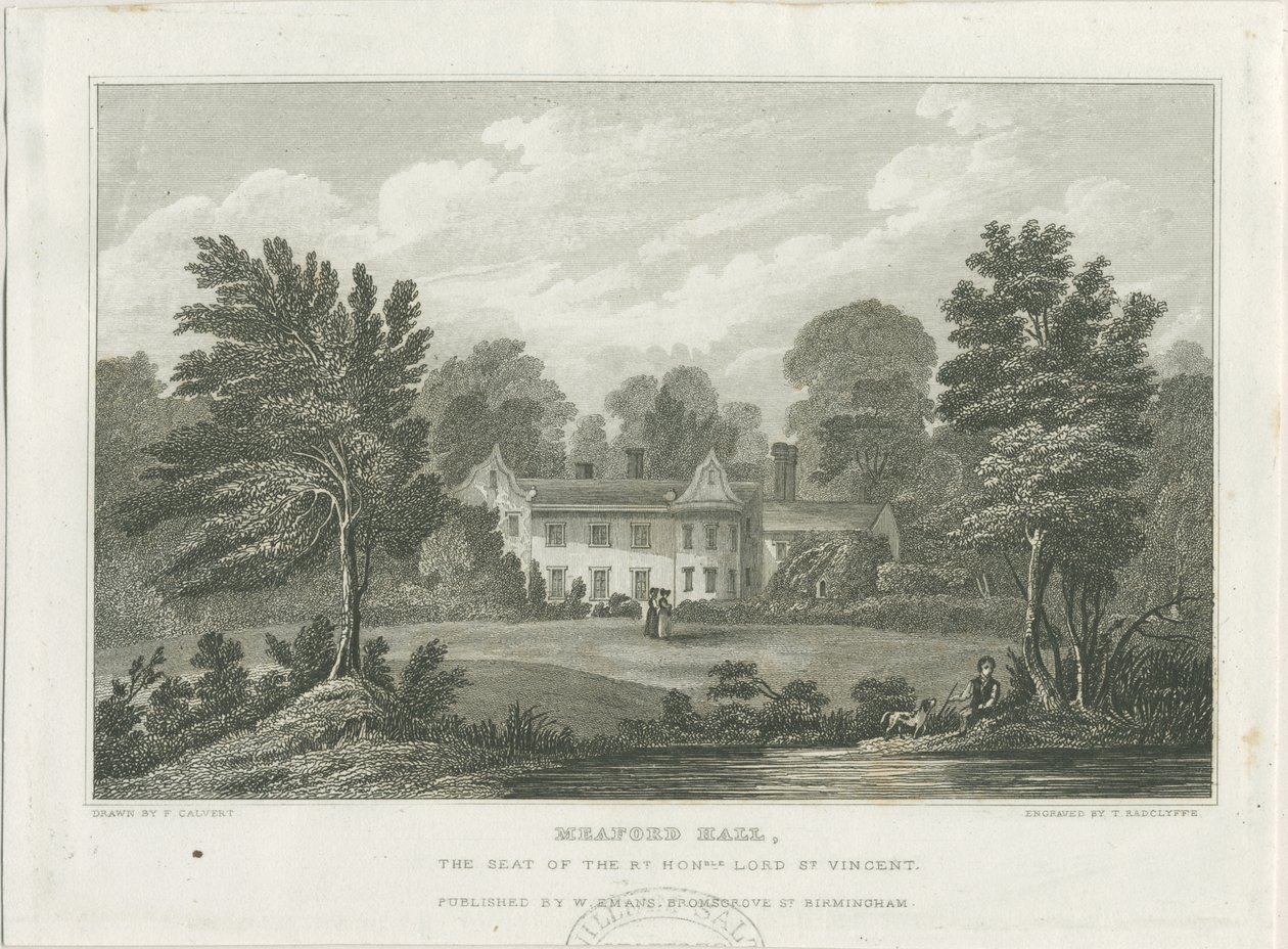 米福德·霍尔（Meaford Hall）：版画，[[百分之19中旬] 作者 弗雷德里克·卡尔弗特（Frederick Calvert）