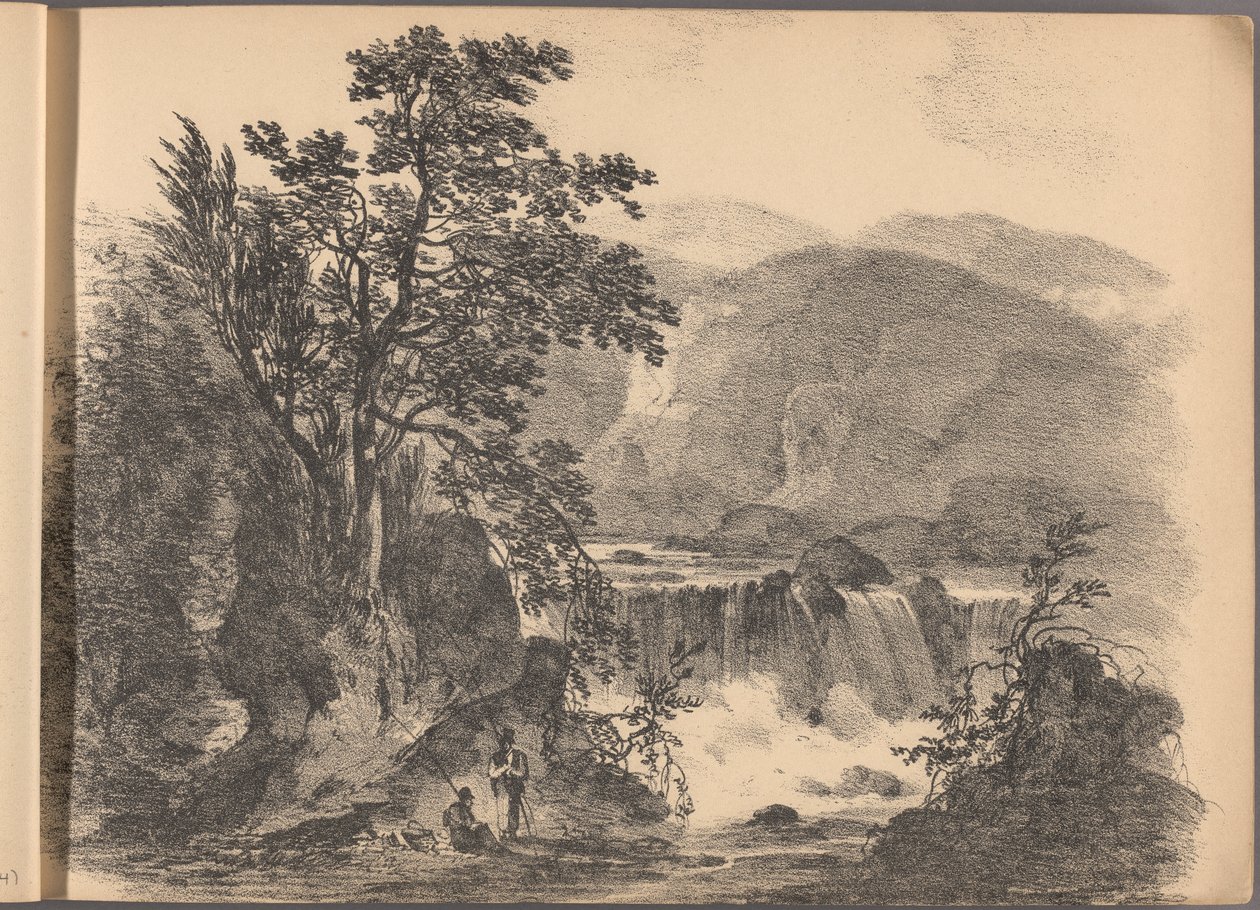 六十幅小屋草图系列之一。 伦敦，1825 年。 作者 弗雷德里克·卡尔弗特（Frederick Calvert）