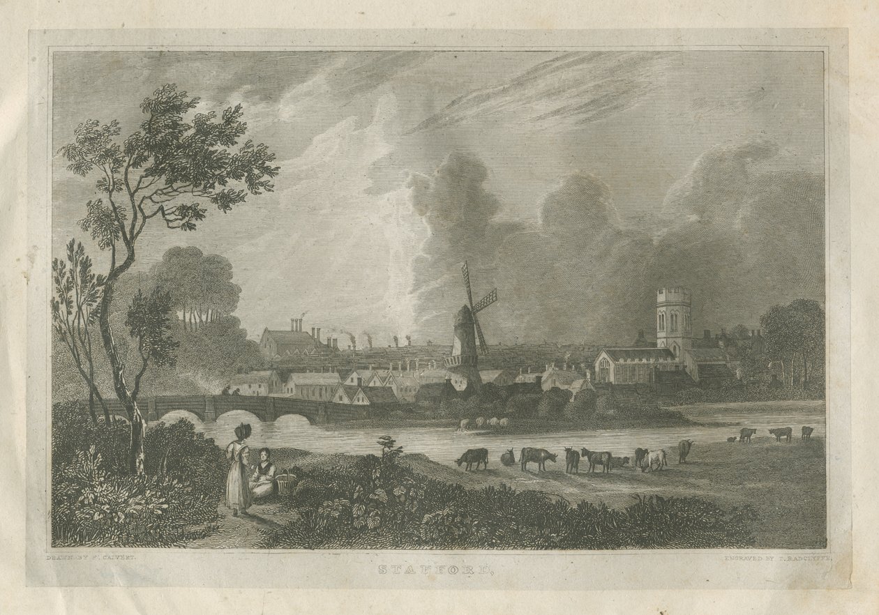 斯塔福德（Stafford）-西南景观：雕刻，nd [c 1830] 作者 弗雷德里克·卡尔弗特（Frederick Calvert）