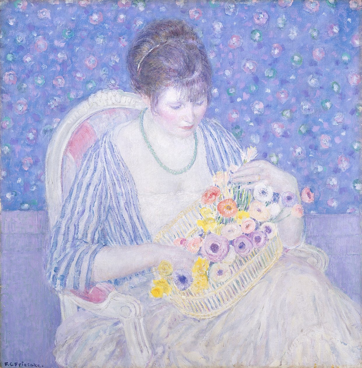 花篮》，约1913年至1917年。 作者 弗雷德里克·卡尔·弗里泽克