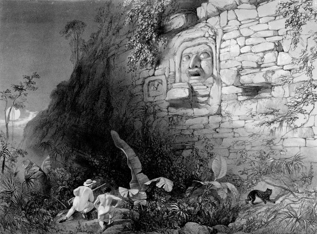 1844年，墨西哥尤卡坦州Izamal的Itzam Na负责人 作者 弗雷德里克·凯瑟伍德