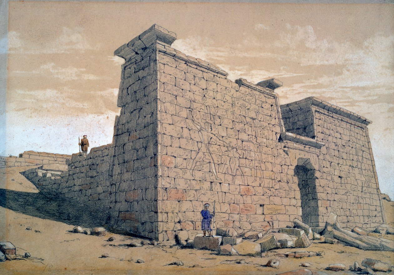 埃及努比亚神庙，1824年 作者 弗雷德里克·凯瑟伍德