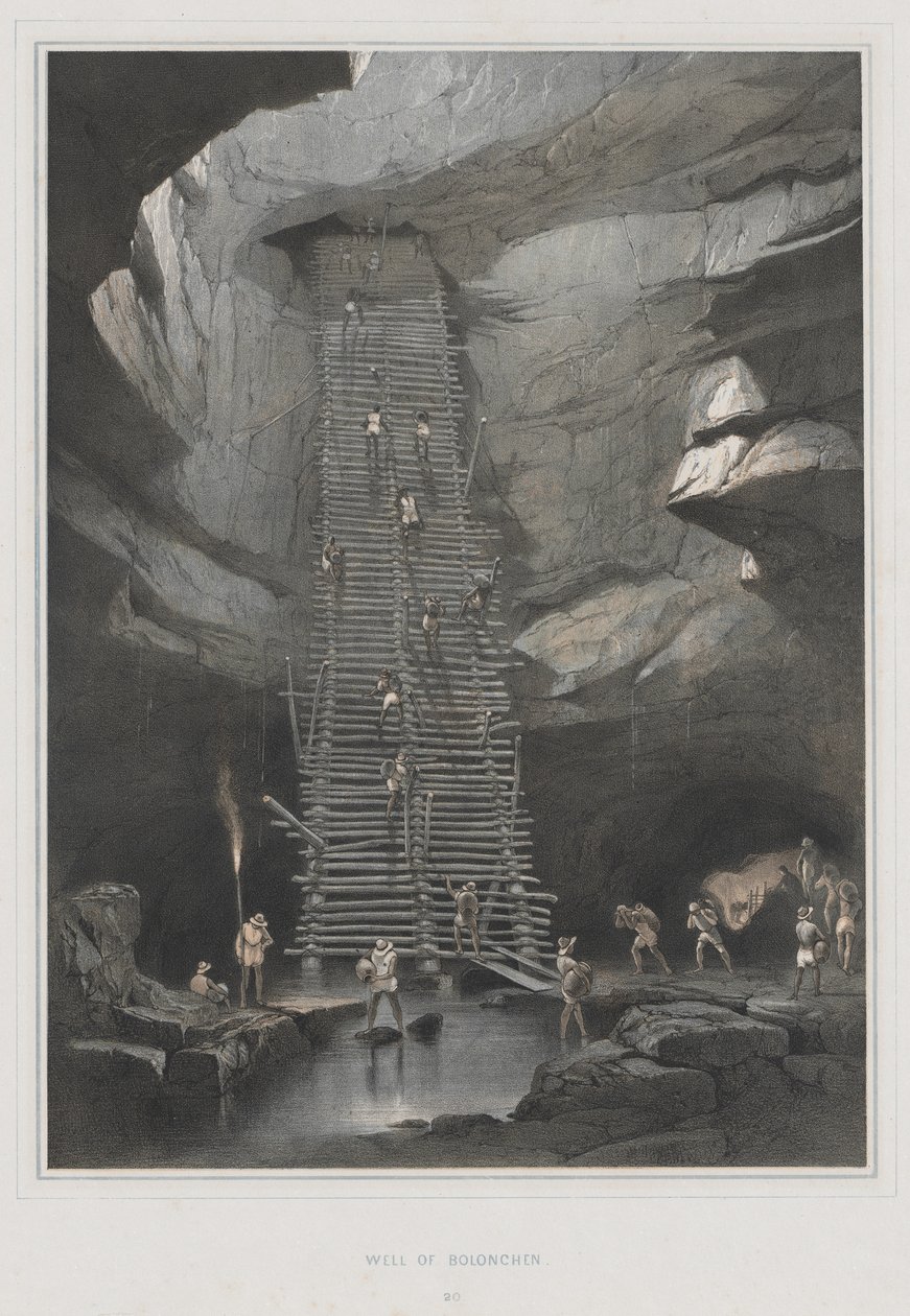 在中美洲，恰帕斯州和尤加坦，Pl的古迹的意见。 20：在Bolonchen井，1844年。 作者 弗雷德里克·凯瑟伍德