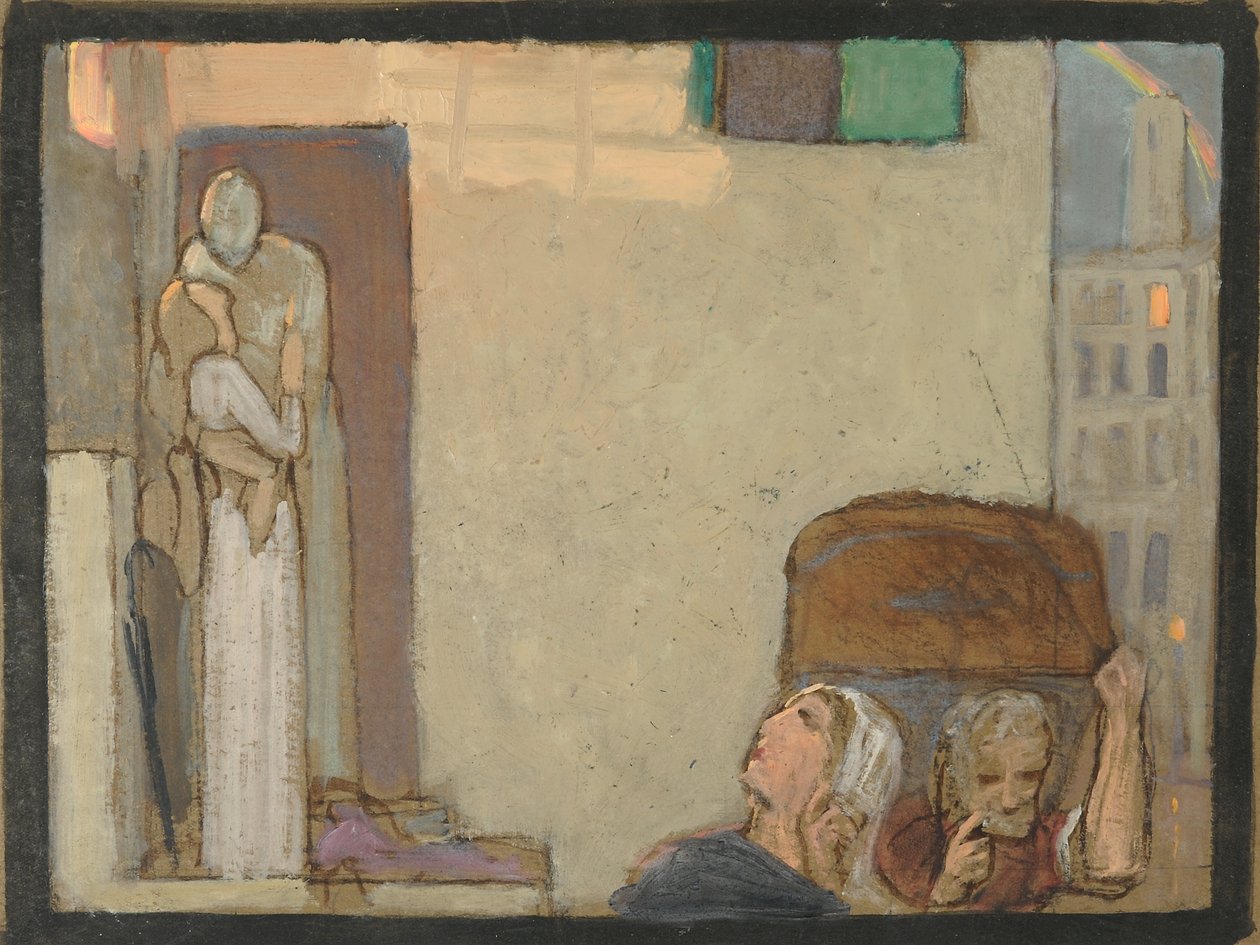 研究告别，c.1907（纸上的蛋彩画） 作者 弗雷德里克·凯利·罗宾逊