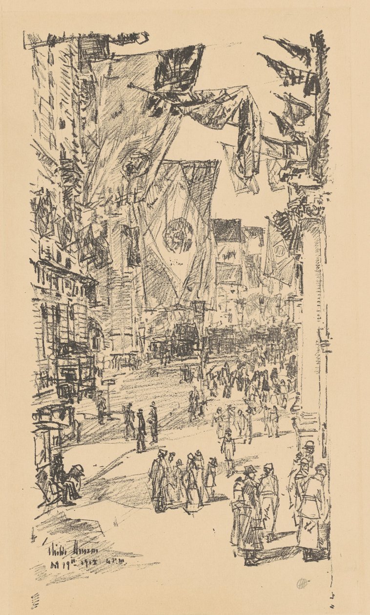 盟军大道，1918年。 作者 弗雷德里克·柴尔德·哈萨姆