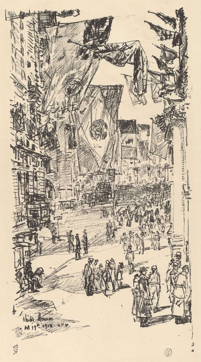 盟军大道，1918年。 作者 弗雷德里克·柴尔德·哈萨姆