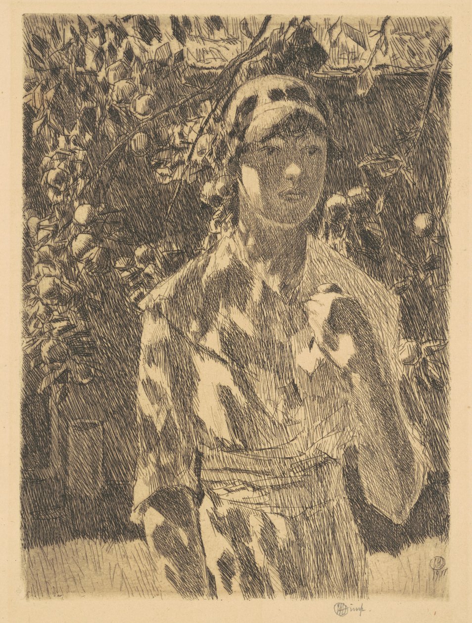 海伦-伯克，1917年。 作者 弗雷德里克·柴尔德·哈萨姆