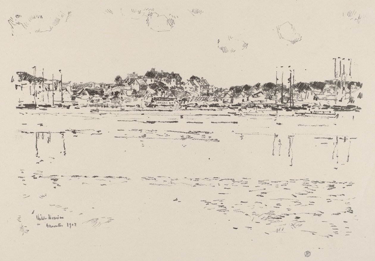 内港，约1918年。 作者 弗雷德里克·柴尔德·哈萨姆