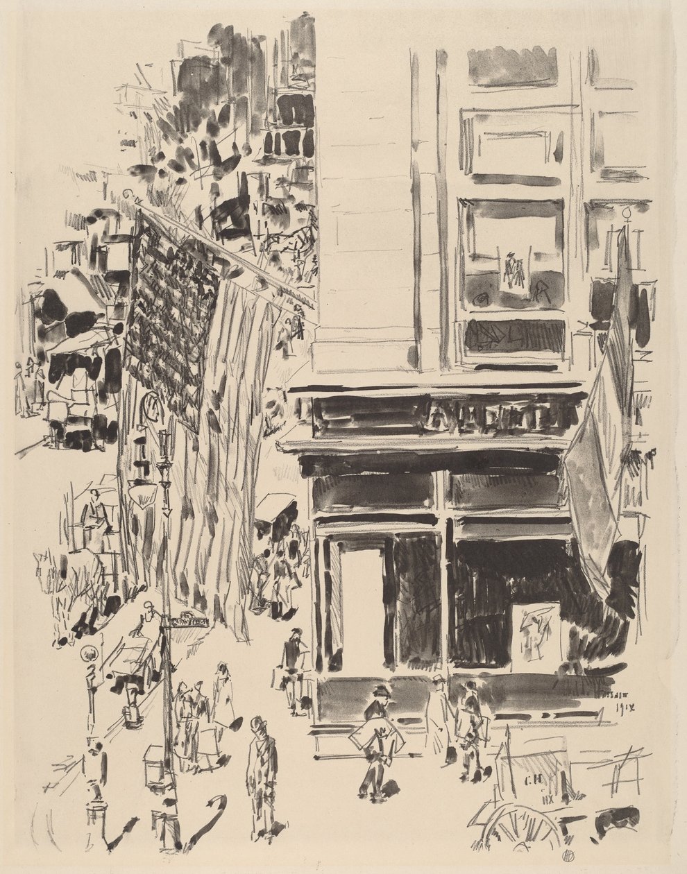 拉斐特街，1918年。 作者 弗雷德里克·柴尔德·哈萨姆