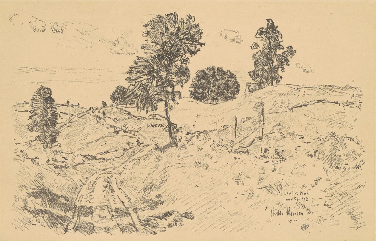 景观，诺德之地，1918年。 作者 弗雷德里克·柴尔德·哈萨姆