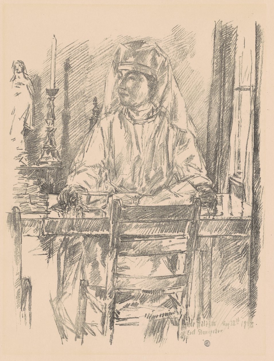 红十字会护士，1918年。 作者 弗雷德里克·柴尔德·哈萨姆