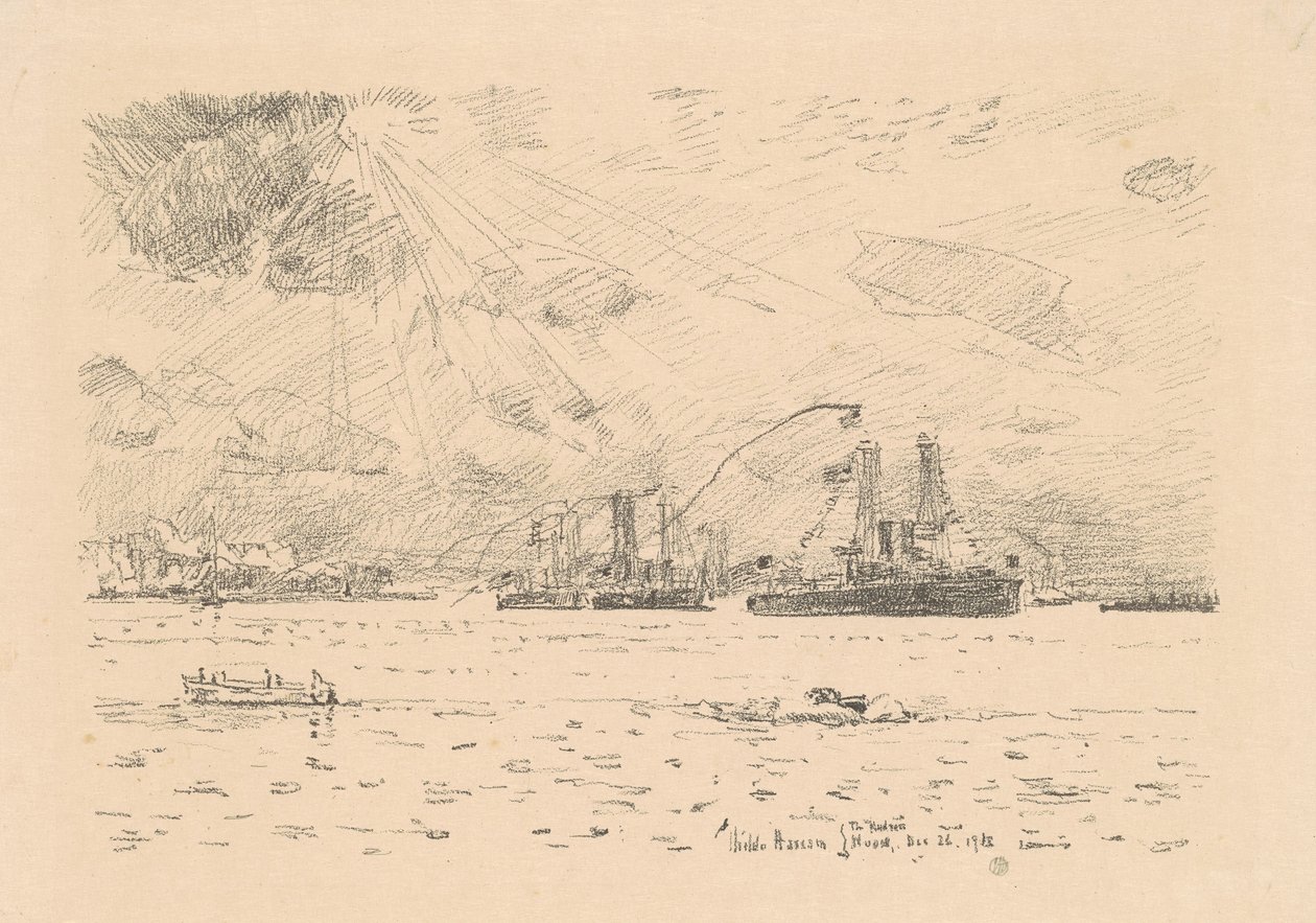 舰队的回归，1918年。 作者 弗雷德里克·柴尔德·哈萨姆