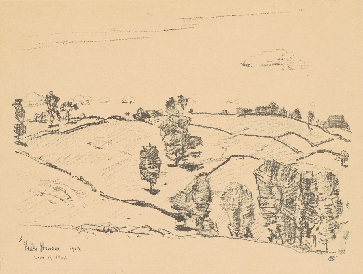 石头围栏，诺德之乡，1918年。 作者 弗雷德里克·柴尔德·哈萨姆