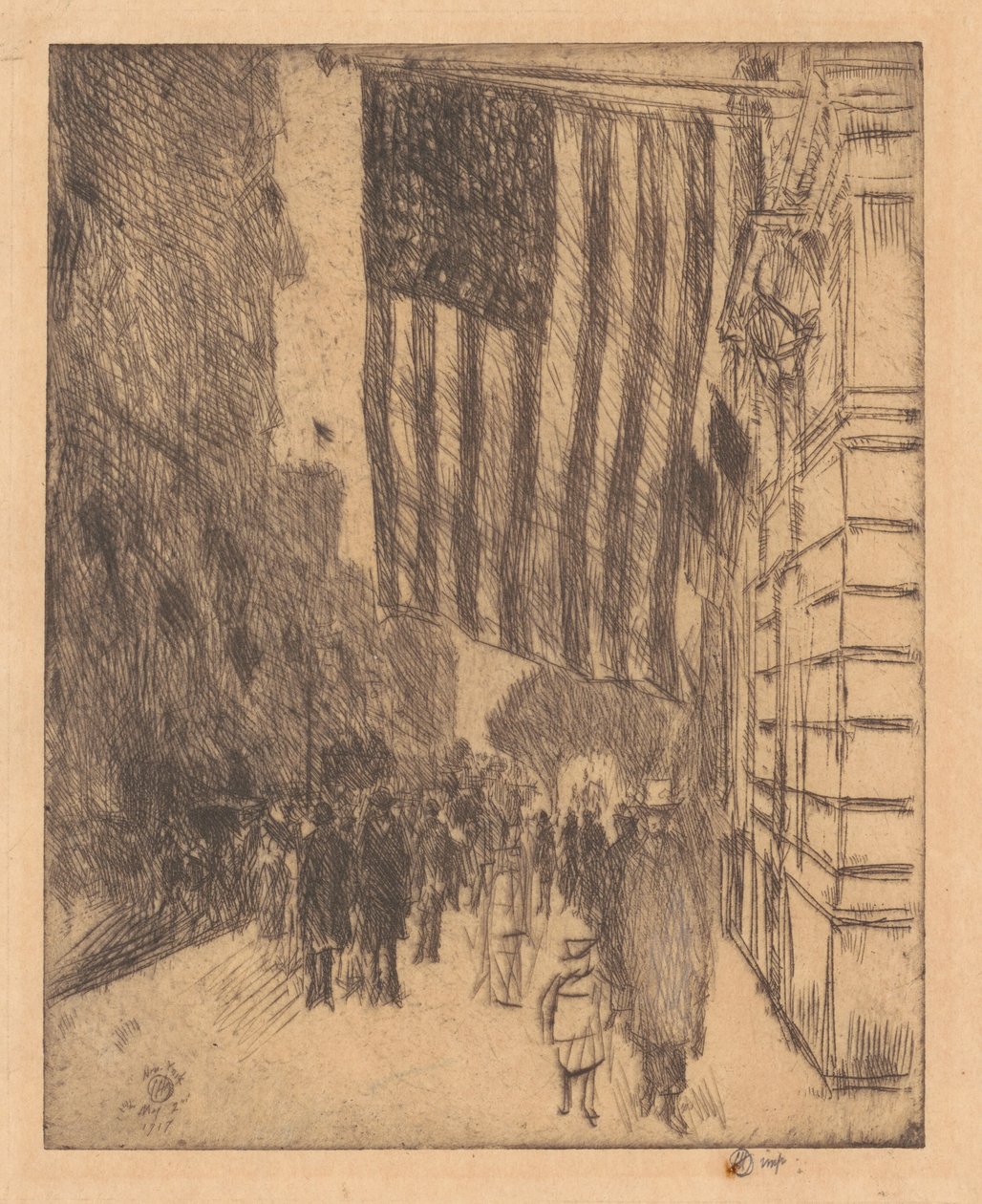 旗帜》，1917年。 作者 弗雷德里克·柴尔德·哈萨姆