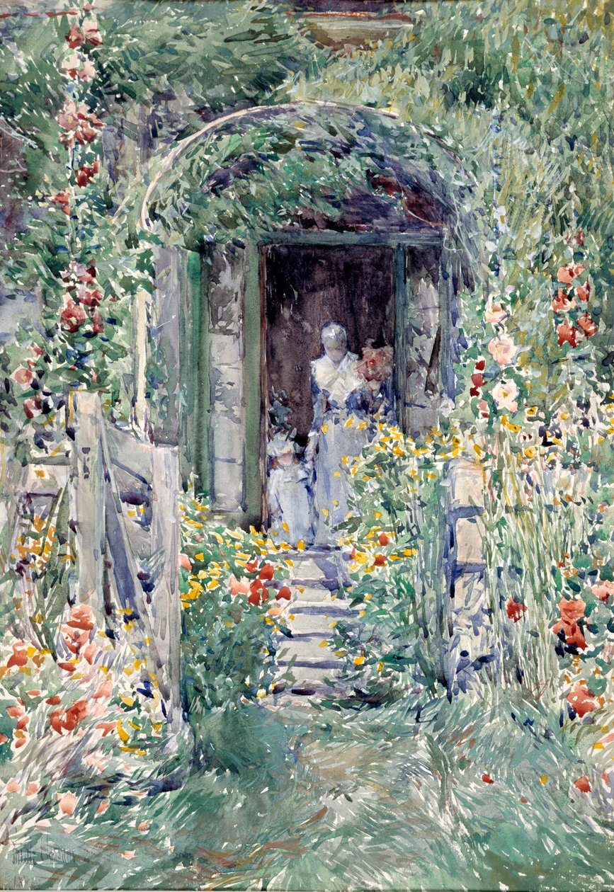 荣耀中的花园》，1892年。 作者 弗雷德里克·柴尔德·哈萨姆