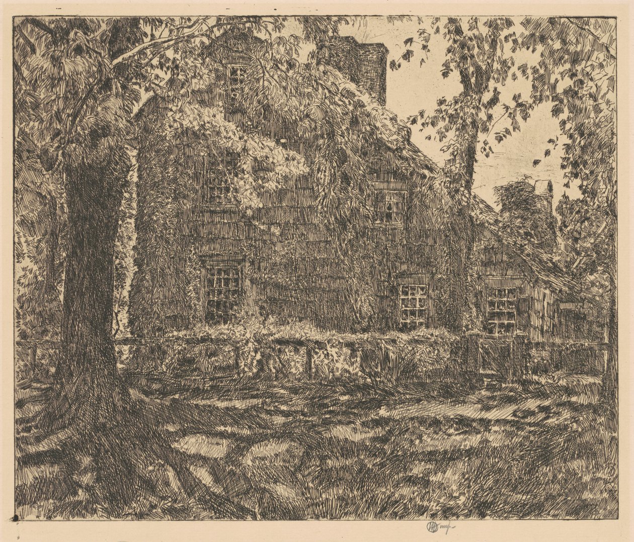 伊斯特安普顿的 "甜蜜家园 "小屋，1921年。 作者 弗雷德里克·柴尔德·哈萨姆