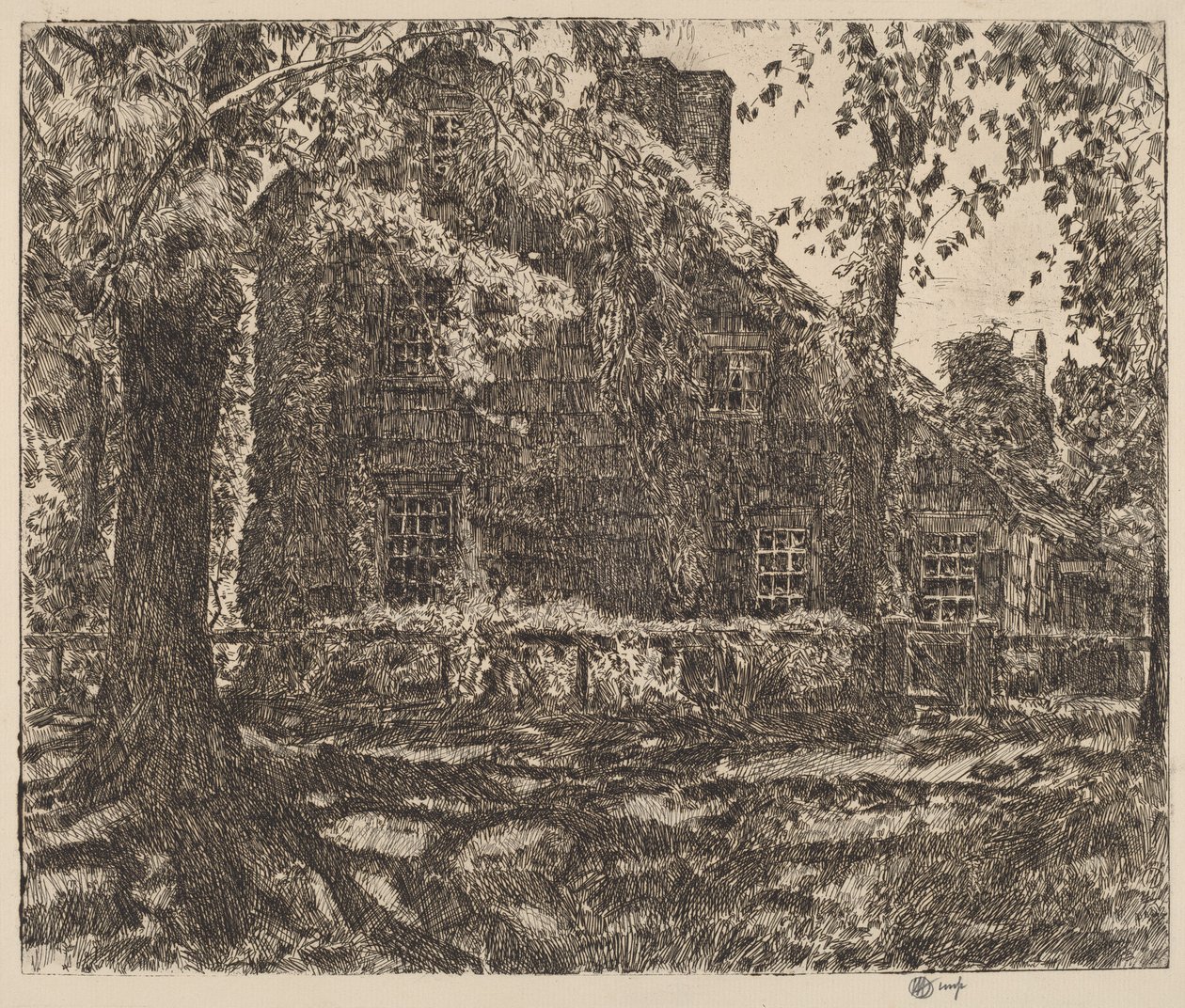 伊斯特安普顿的 "甜蜜家园 "小屋，1921年。 作者 弗雷德里克·柴尔德·哈萨姆