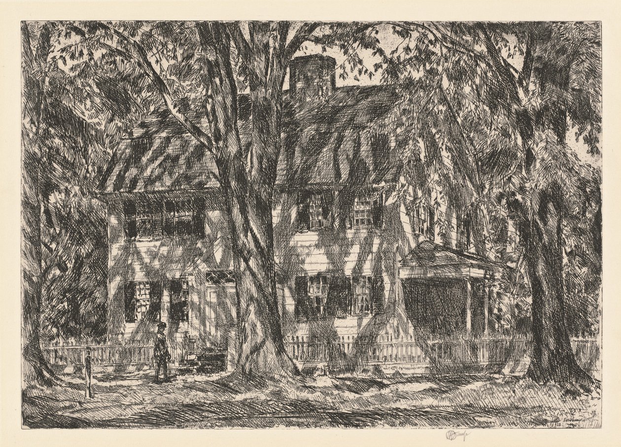 狮子加德纳之家，伊斯特安普顿，1920年。 作者 弗雷德里克·柴尔德·哈萨姆