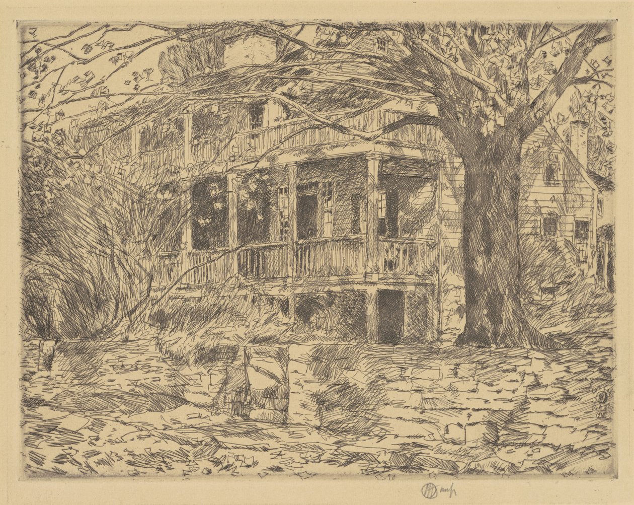 老房子，科斯科布，1915年。 作者 弗雷德里克·柴尔德·哈萨姆