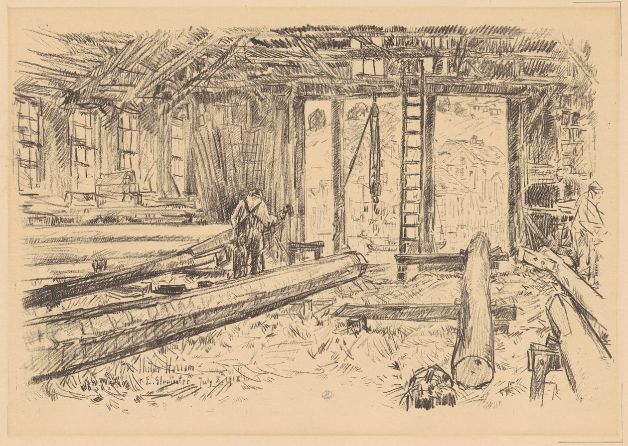 斯帕尔商店，格洛斯特，1918年。 作者 弗雷德里克·柴尔德·哈萨姆