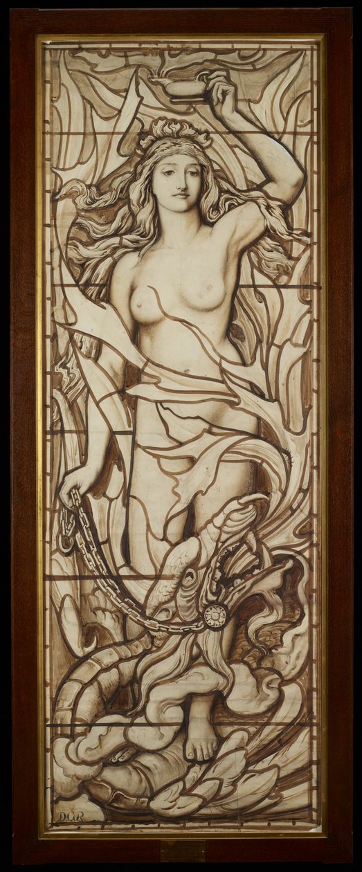 火，来自The Four Elements系列，c.1888-89（笔和墨水在纸上用铅笔洗） 作者 弗雷德里克·史密斯