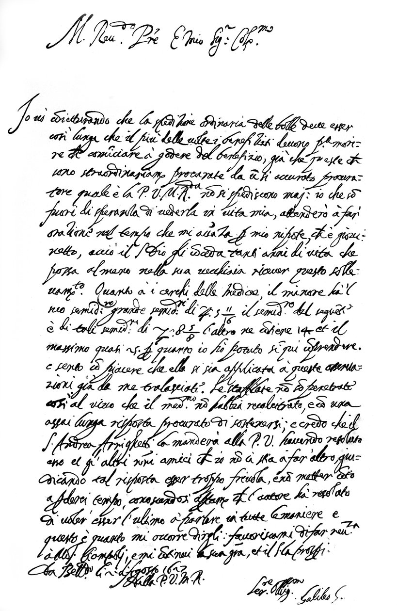 Galileo Galilei的信，1627年1865年。 作者 弗雷德里克·乔治·内瑟克里夫特