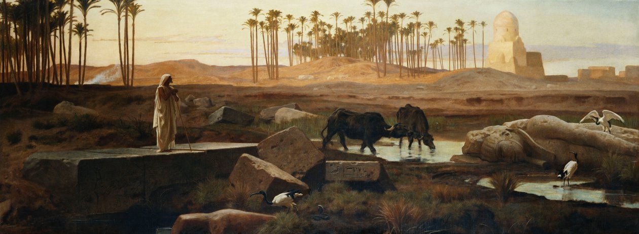 孟菲斯（尼罗河），1882年 作者 弗雷德里克·古德尔