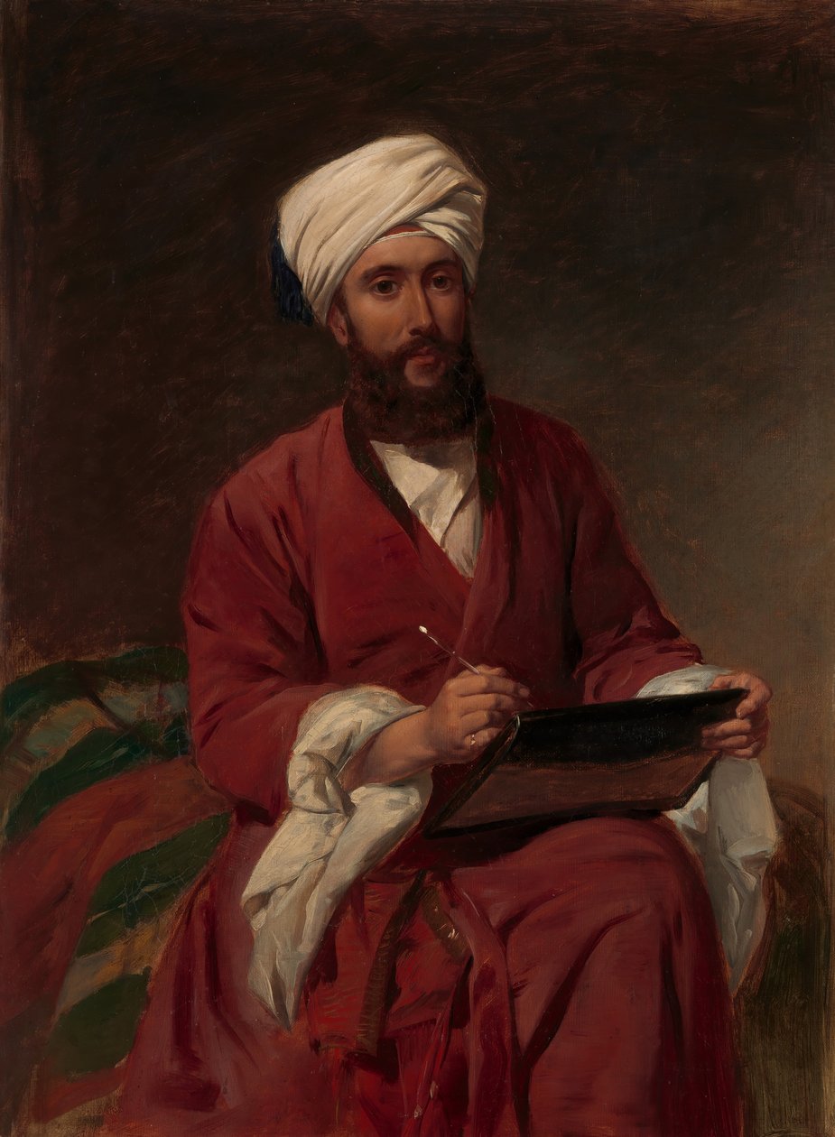 威廉·爱德华·邓顿（William Edward Dighton）1822-1853（穿着中东礼服），ca。 1852-53。 作者 弗雷德里克·古德尔