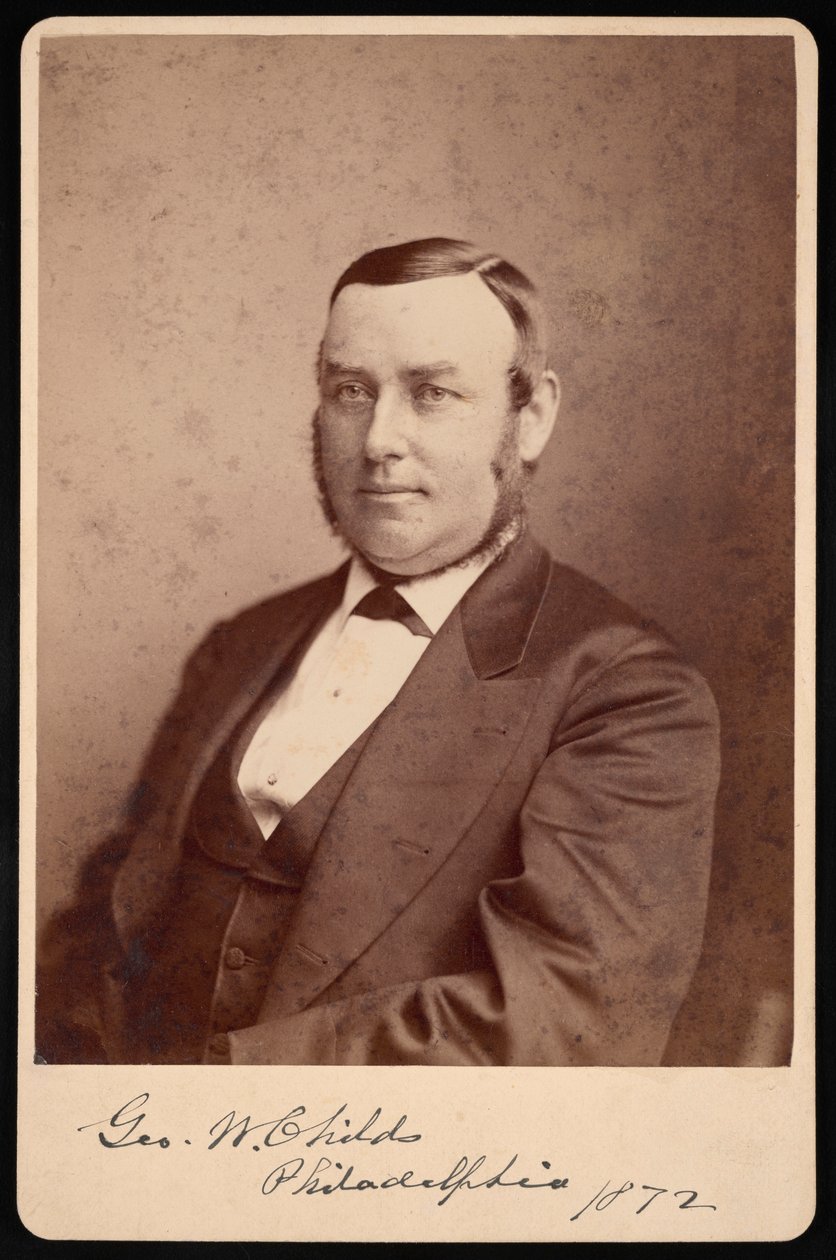 乔治-威廉-蔡尔兹1829-1894年的肖像，1872年。 作者 弗雷德里克·古特肯斯特
