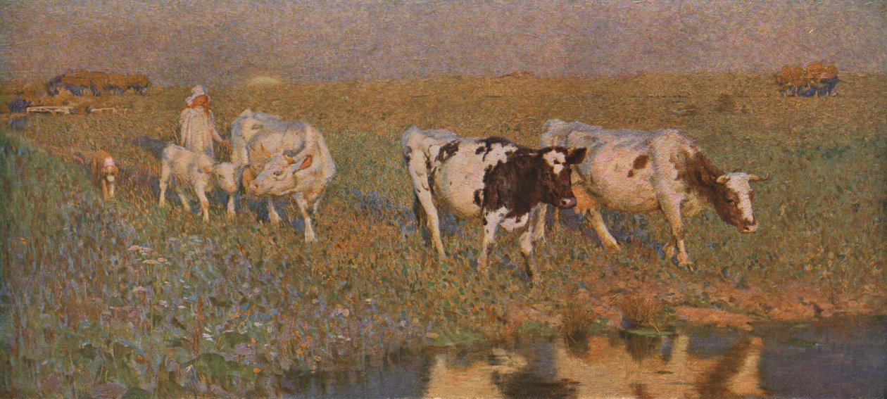 饮水池，c1898，c1930。 作者 弗雷德里克·霍尔