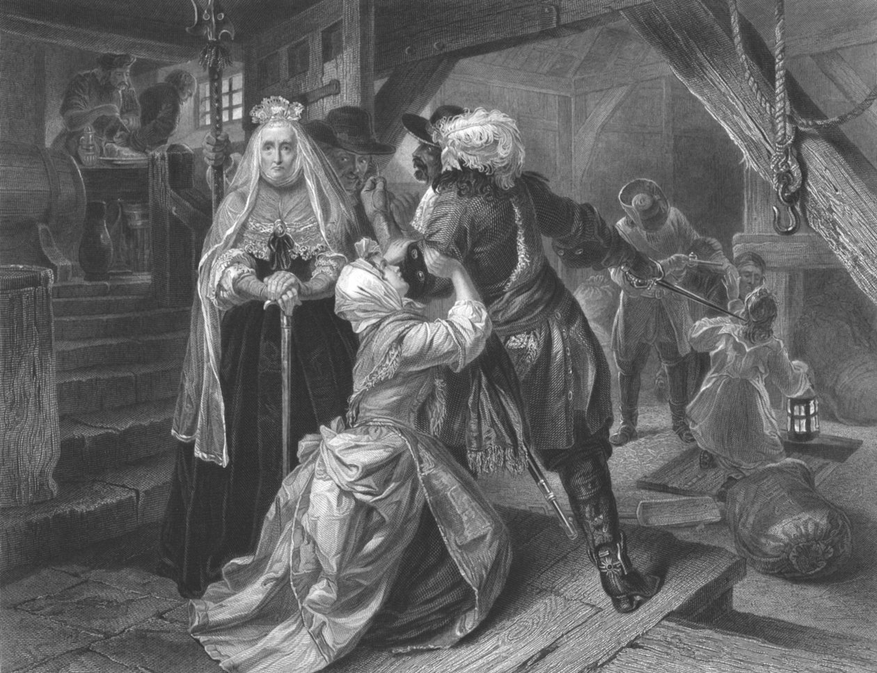 1685年，爱丽丝-利斯因庇护塞奇摩尔战役的逃亡者而被捕，约1864年 作者 弗雷德里克·希思