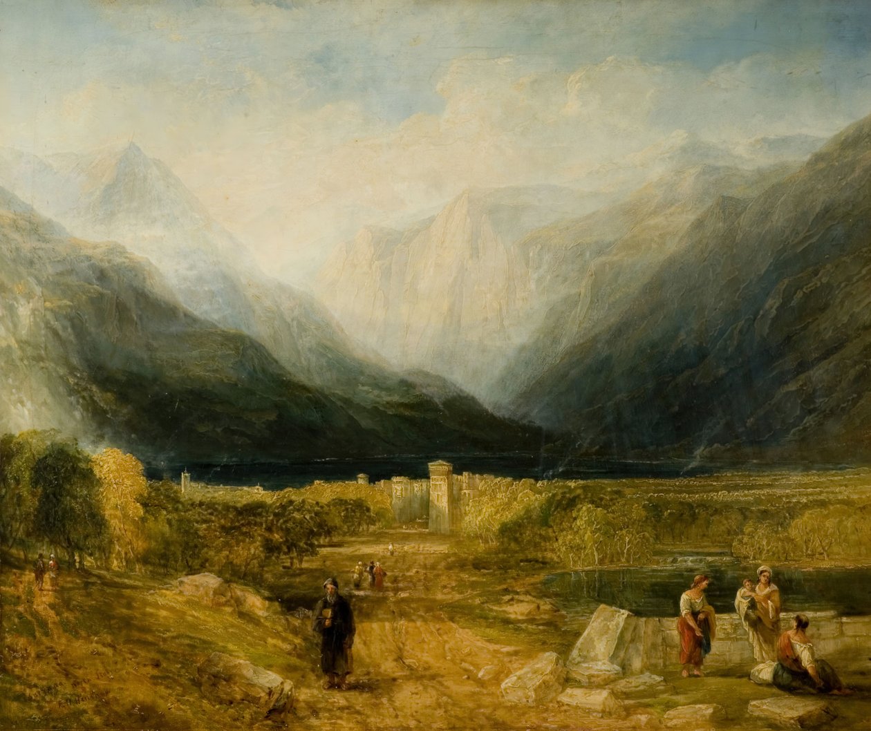 萨拉扎纳，北意大利，1837-1840。 作者 弗雷德里克·亨利·亨肖