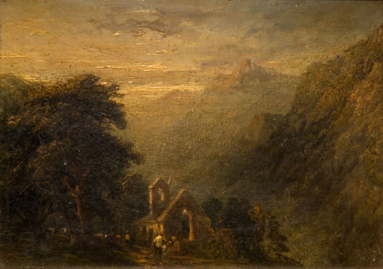 Valle Crucis修道院，Llangollen，1840年。 作者 弗雷德里克·亨利·亨肖
