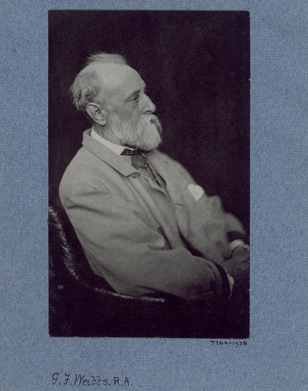 George Frederick Watts的肖像（1817-1904） 作者 弗雷德里克·霍利尔