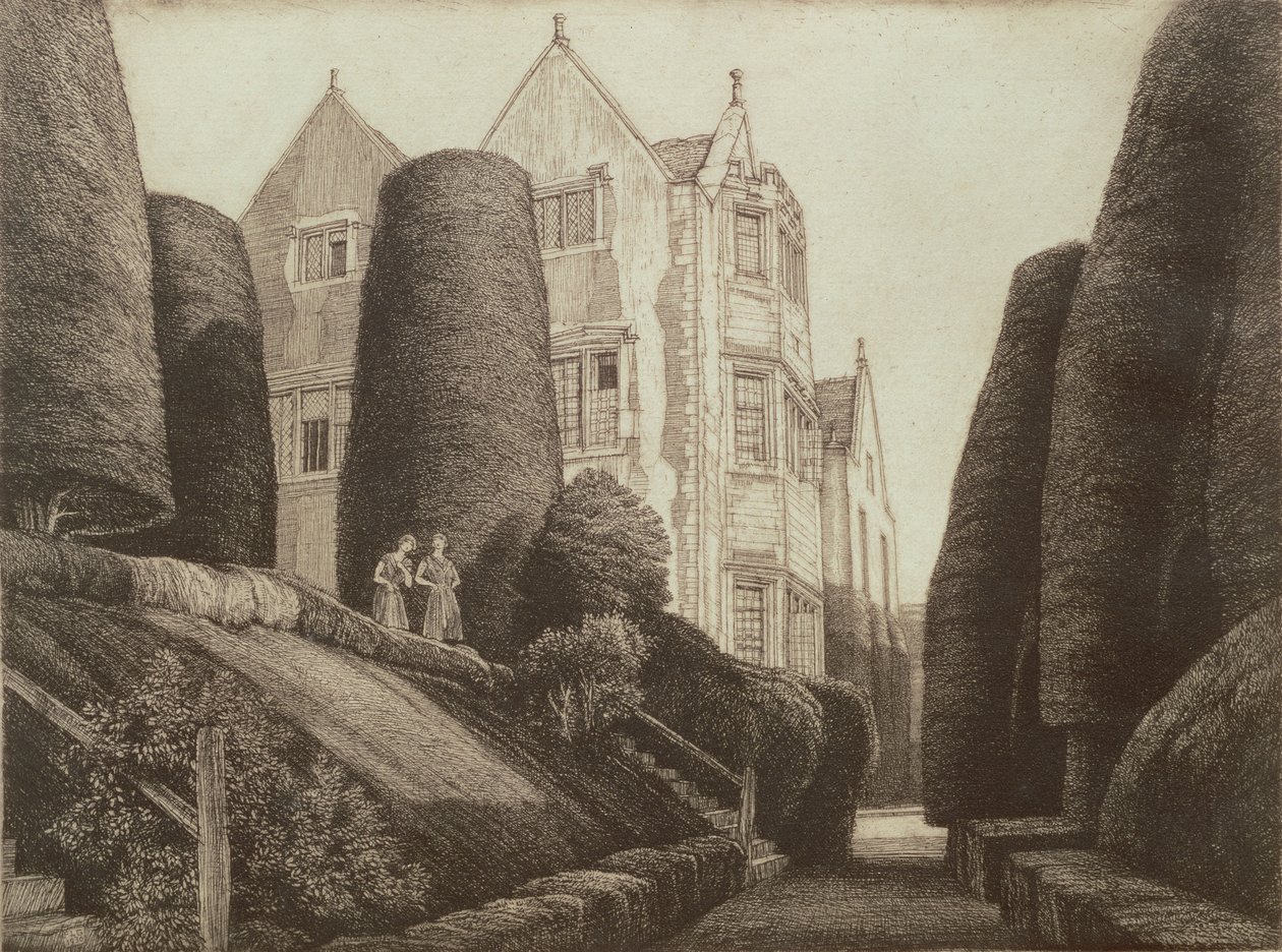 Owlpen Manor，1931 作者 弗雷德里克·兰瑟（Frederick Landseer）莫尔·格里格斯（Maur Griggs）