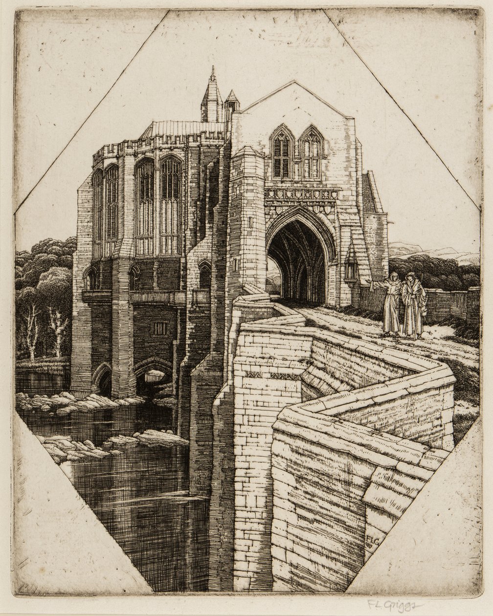 St Botolphs Bridge，1936-37 作者 弗雷德里克·兰瑟（Frederick Landseer）莫尔·格里格斯（Maur Griggs）