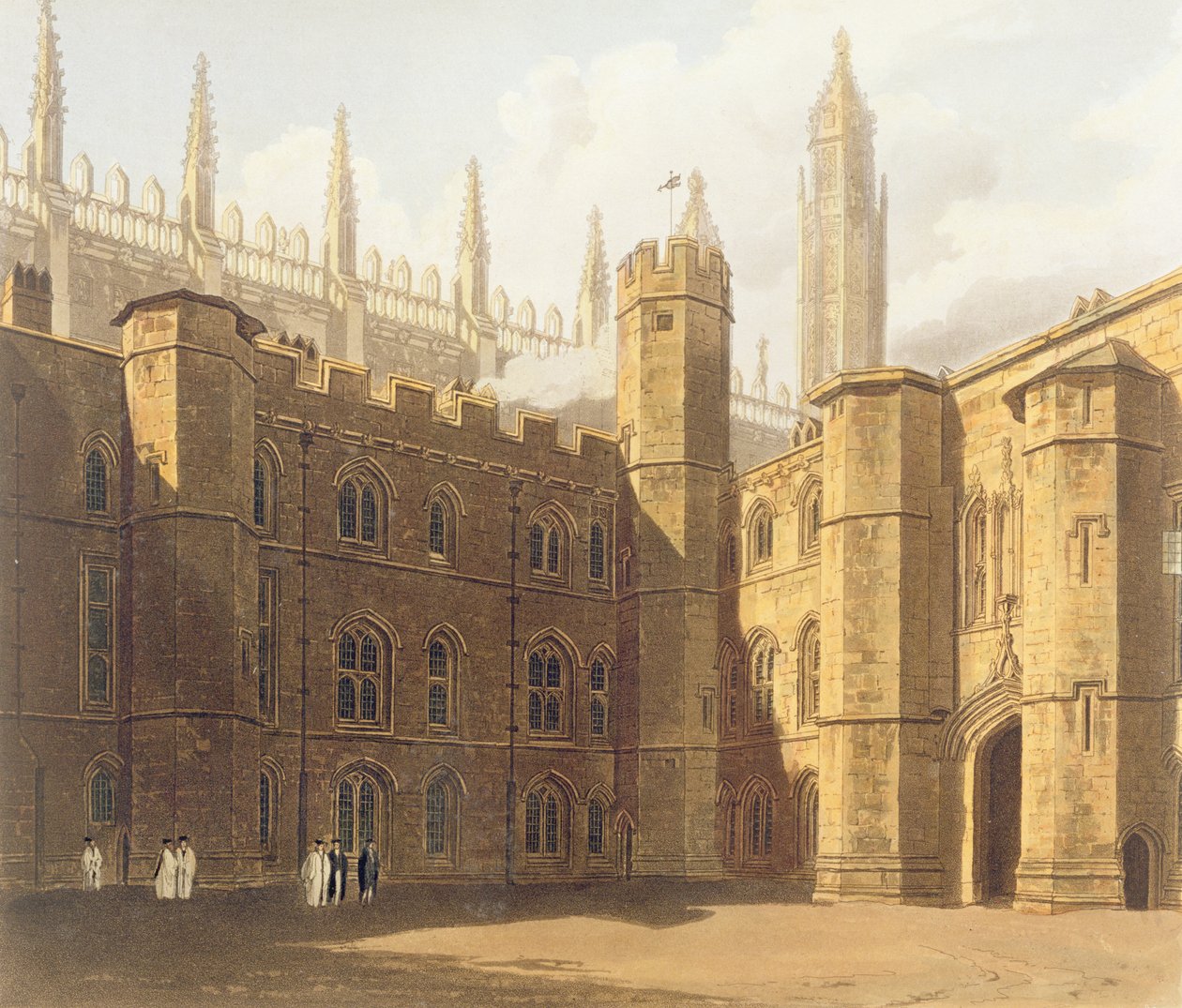剑桥国王学院，来自“剑桥历史”，由Daniel Havell（1785-1826）雕刻，酒吧。作者：R. Ackermann，1815年（彩色aquatint） 作者 弗雷德里克·麦肯齐