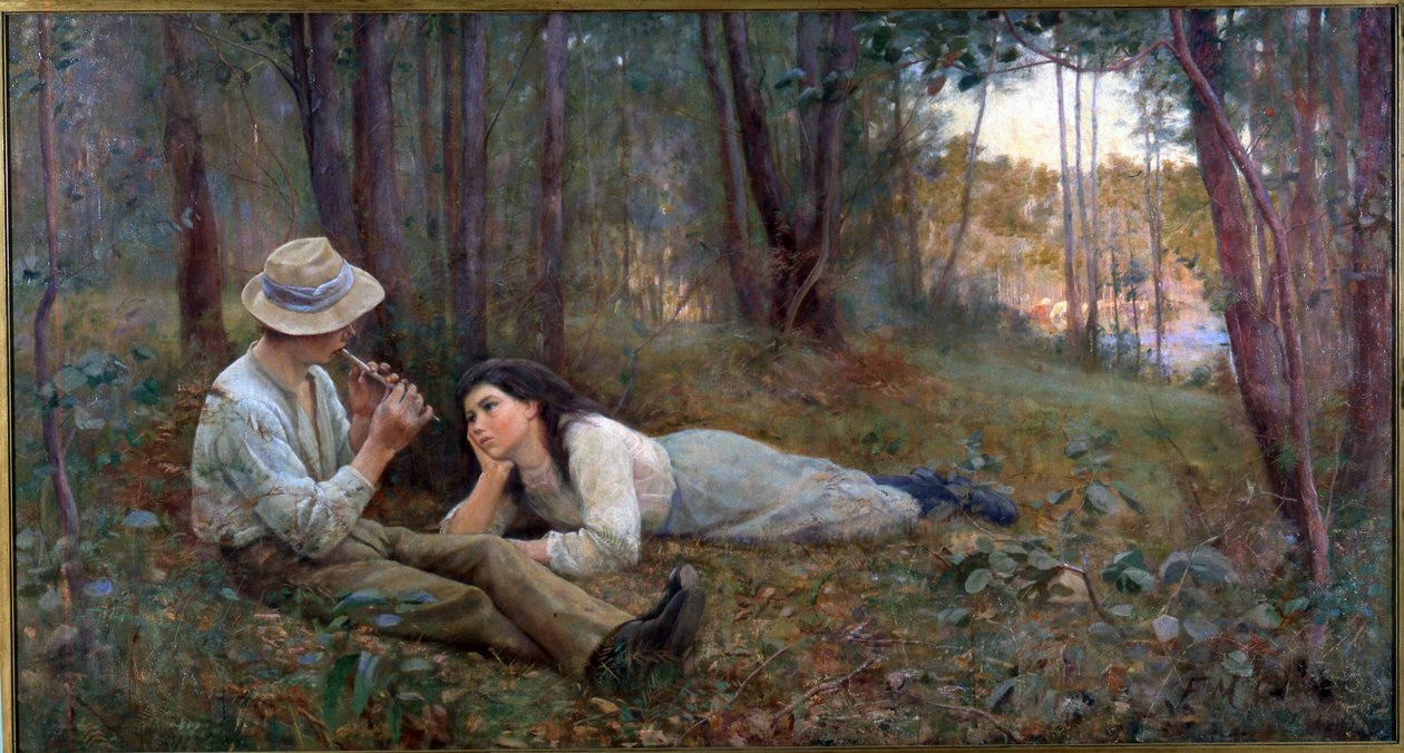 布什·艾迪尔（Bush Idyll），1893年 作者 弗雷德里克·麦库宾