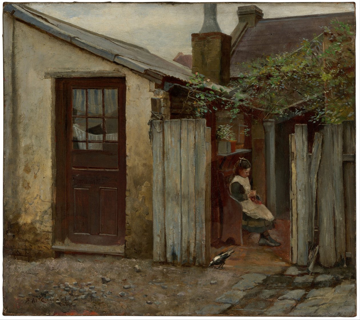 1886年，国王街面包店的小鸟女孩 作者 弗雷德里克·麦库宾