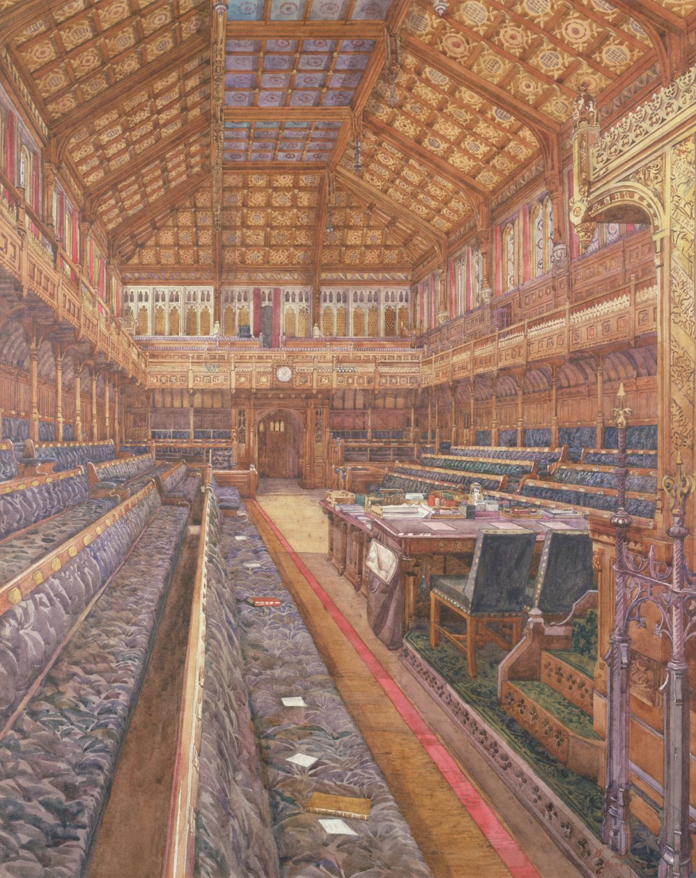 下议院内部，1897年6月（纸上写着） 作者 弗雷德里克·沃尔特·李