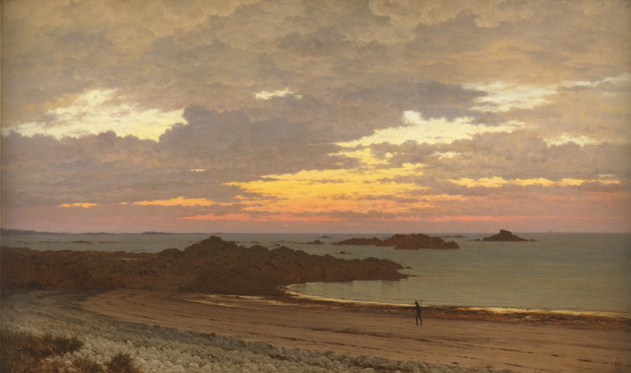 1887年的海岸之夜 作者 弗雷德里克·威廉·迈耶