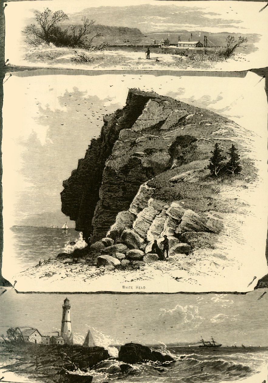 波特兰港和岛屿》，1874年。   作者 弗雷德里克·威廉·夸特利