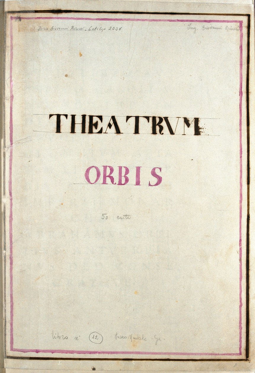 图集 Theatrum Orbis 的封面（蚀刻 作者 弗雷德里克·德·威特