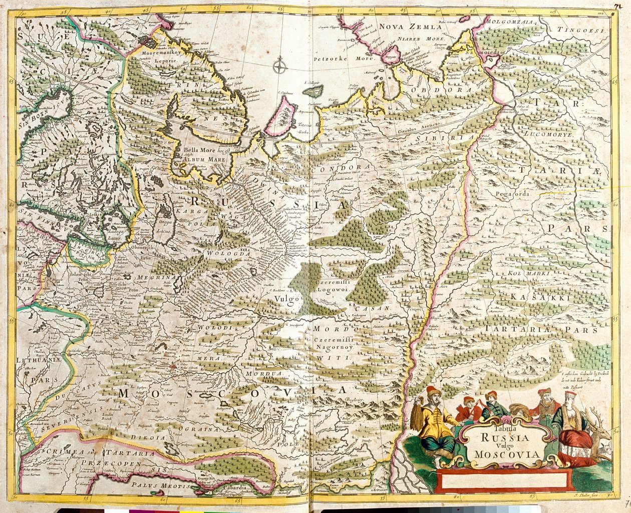 Map of Russia, around Moscow city (etching 作者 弗雷德里克·德·威特