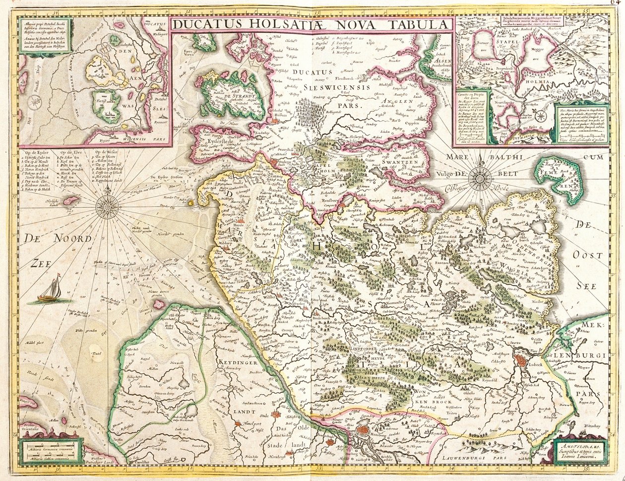 Map of the Duke of Holstein (Germany) (etching 作者 弗雷德里克·德·威特