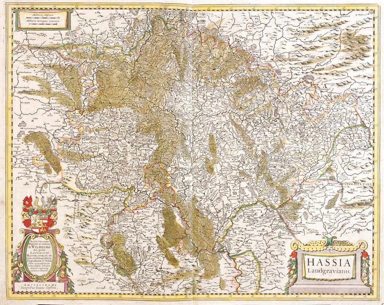 Map of the Landgrave of Hesse (Germany) (etching 作者 弗雷德里克·德·威特