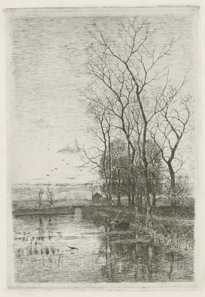 小桥 作者 Fredericus Jacobus van Rossum du Chattel（艺术家签名）