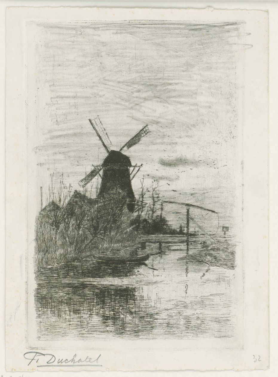 渔夫 作者 Fredericus Jacobus van Rossum du Chattel（艺术家签名）