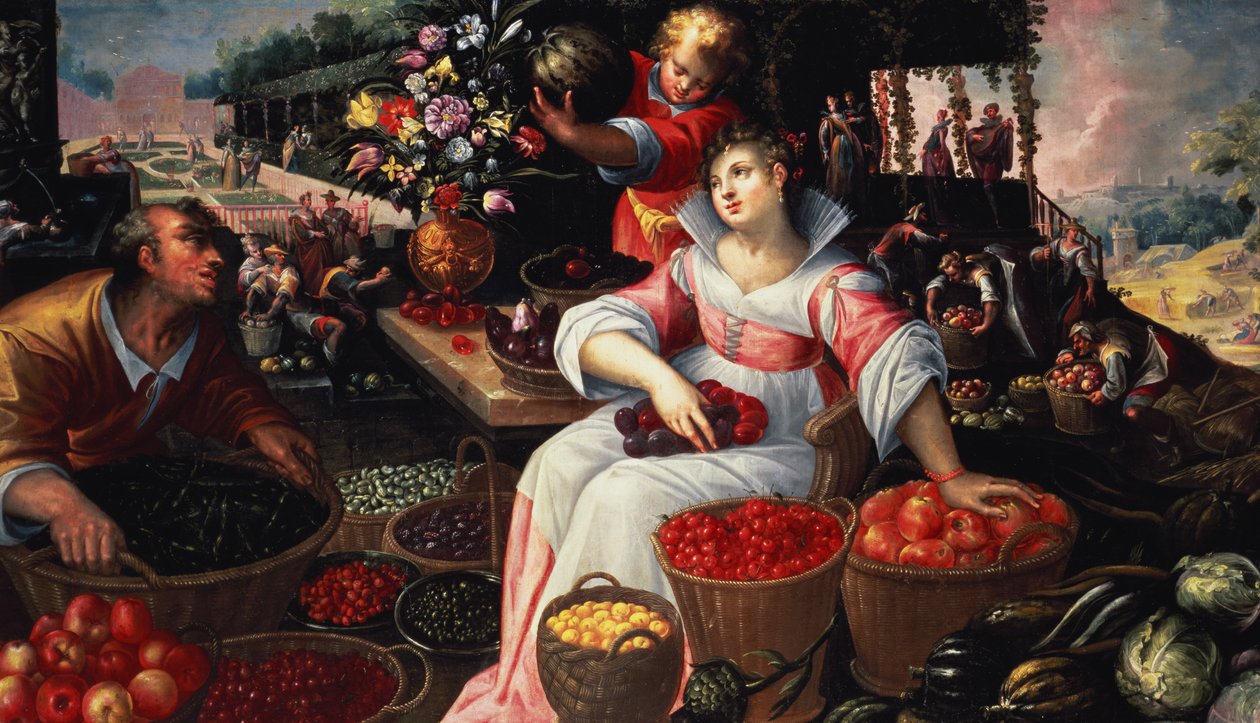 Fruitmarket（夏季），1590年 作者 弗雷德里克·瓦尔肯博奇